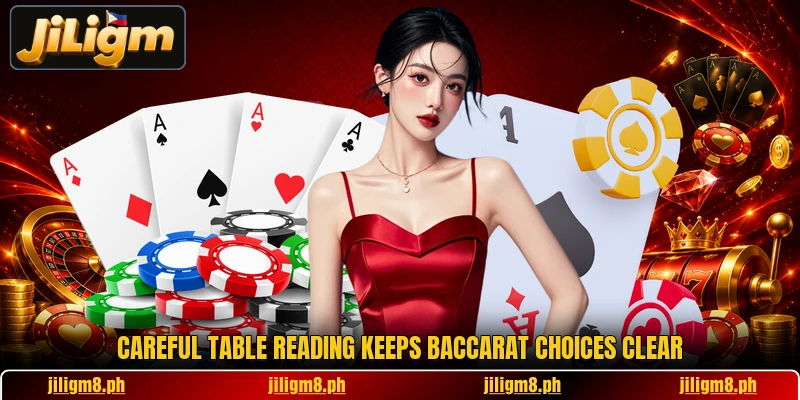 Careful table reading keeps baccarat choices clear
