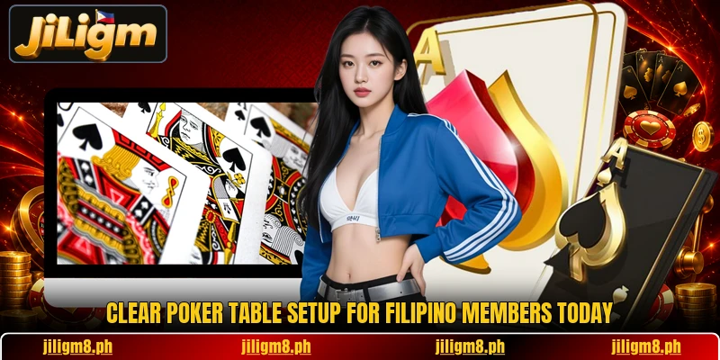 Clear Poker table setup for Filipino members today Clear Poker table setup for Filipino members today
