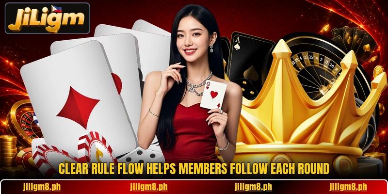 Clear rule flow helps members follow each round Clear rule flow helps members follow each round