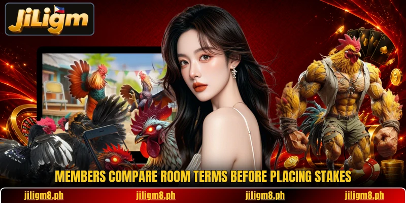 Members compare room terms before placing stakes
