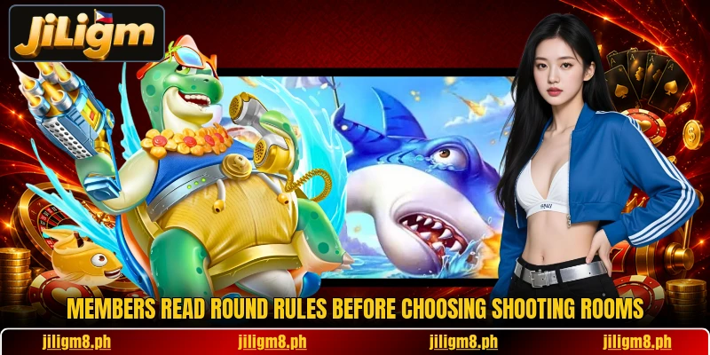 Members read round rules before choosing shooting rooms Members read round rules before choosing shooting rooms