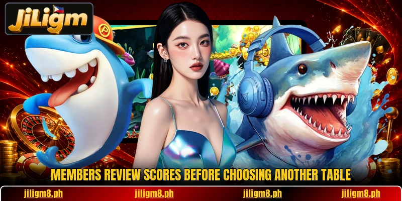 Members review scores before choosing another table