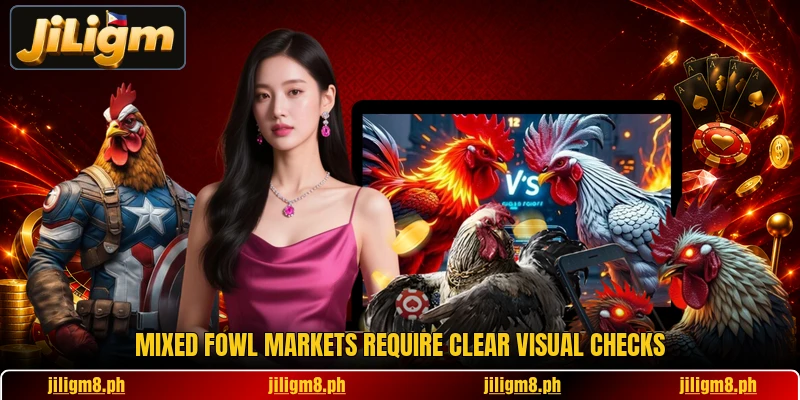 Mixed fowl markets require clear visual checks