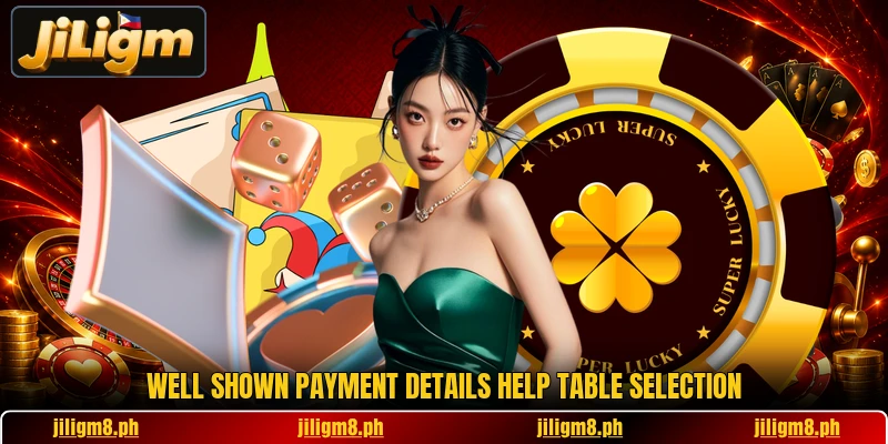 Well shown payment details help table selection Well shown payment details help table selection
